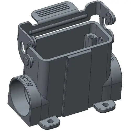 Gehäuse, Baugröße HA10, Aluminiumdruckguss, M20, abgewinkelt, Clip-Verriegelung, IP65, T1619101120-000 Abverkauf