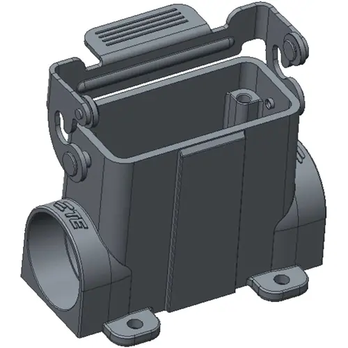 Gehäuse, Baugröße HA10, Aluminiumdruckguss, M25, abgewinkelt, Clip-Verriegelung, IP65, T1619101125-000 Beliebt