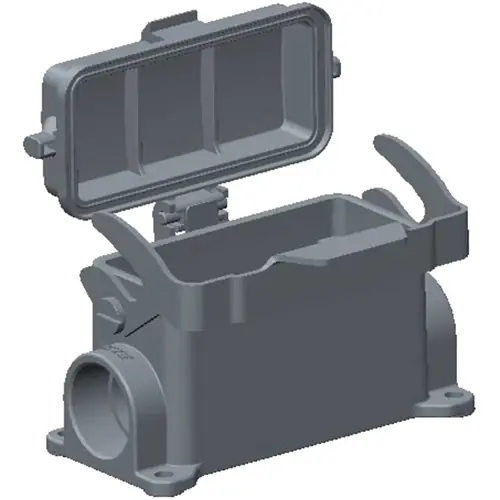 Sale Gehäuse, Baugröße HB16, Aluminiumdruckguss, 2 x M25, abgewinkelt, Clip-Verriegelung, IP65, T1620163225-000