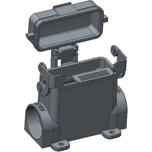 Gehäuse, Baugröße HA10, Aluminiumdruckguss, M20, abgewinkelt, Clip-Verriegelung, IP65, T1629101120-000 Jetzt Kaufen