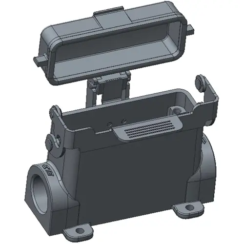 Preisknaller Gehäuse, Baugröße HA16, Aluminiumdruckguss, M20, abgewinkelt, Clip-Verriegelung, IP65, T1629163120-000