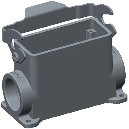 Sonderaktion Gehäuse, Baugröße HB16, Aluminiumdruckguss, M32, abgewinkelt, Clip-Verriegelung, IP65, T1650163132-000