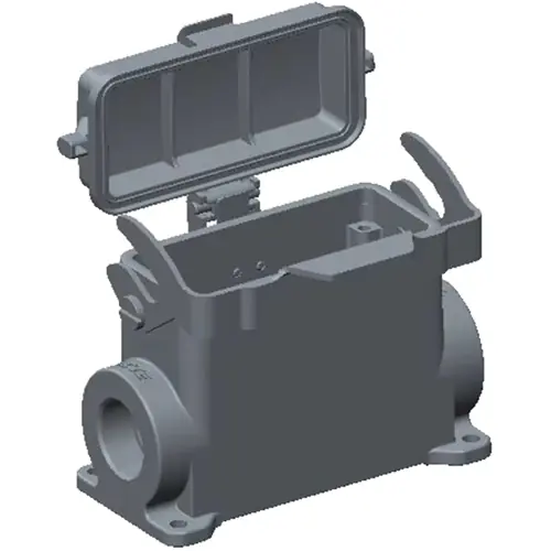 Gehäuse, Baugröße HB16, Aluminiumdruckguss, PG29, abgewinkelt, Clip-Verriegelung, IP65, T1660163129-000 Begrenztes Angebot