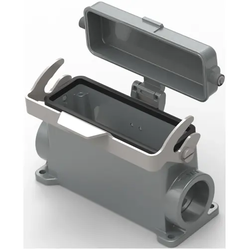 Gehäuse, Baugröße HB24, Aluminiumdruckguss, M32, abgewinkelt, Clip-Verriegelung, IP65, T1660243232-100 Neuheit