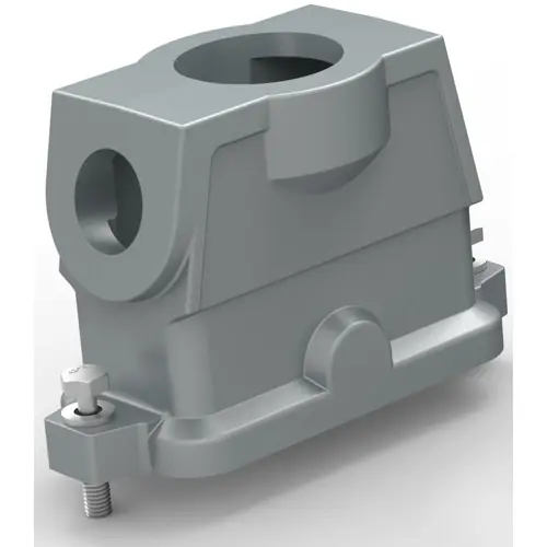 Gehäuse, Baugröße HB16, Aluminiumdruckguss, 2 x M40/M25, abgewinkelt/gerade, Schraubverriegelung, IP68, T1902164025-009 Sonderaktion