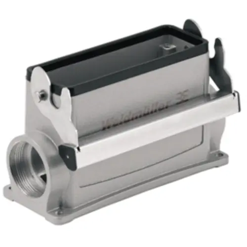 Jetzt Bestellen Aufbaugehäuse, Baugröße D64, Aluminiumdruckguss, 2 x M32, abgewinkelt, Längsbügelverriegelung, IP65, 1786900000