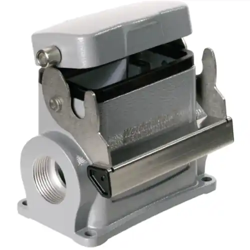 Highlight Aufbaugehäuse, Baugröße D24, Aluminiumdruckguss, 2 x M25, abgewinkelt, Längsbügelverriegelung, IP65, 1787420000