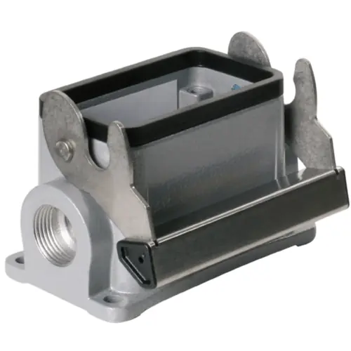 Sofort Bestellen Aufbaugehäuse, Baugröße B10, Aluminiumdruckguss, 2 x M20, abgewinkelt, Längsbügelverriegelung, IP65, 1787660000