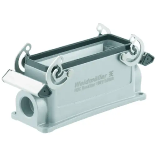 Schnäppchen Aufbaugehäuse, Baugröße B24, Aluminiumdruckguss, 2 x M25, abgewinkelt, Querbügelverriegelung, IP65, 1787870000