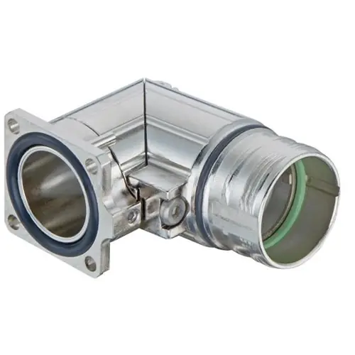 Wanddurchführung, abgewinkelt für M23 Rundsteckverbinder, 09151000902 Neue Kollektion