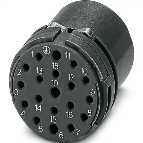 Meistverkauft Kontakteinsatz, M23, 19-polig, Kodierung N, Buchse für Serie M23 PRO, 1662906