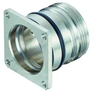 Billig Aufbaugehäuse, Rückwandmontage, 4 x M3 für Rundsteckverbinder M23, 09151000306