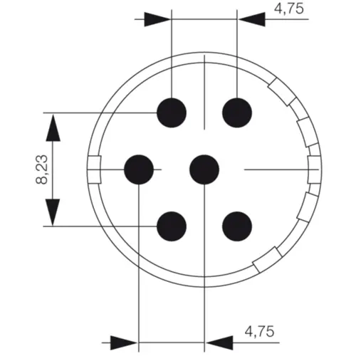 Bestseller Buchseneinsatz, M23, 6-polig, 1224010000