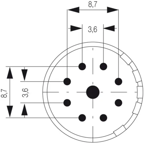 Günstig Buchseneinsatz, M23, 9-polig, 1224500000