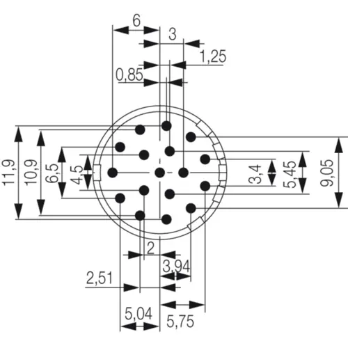 Solange Der Vorrat Reicht Buchseneinsatz, M23, 17-polig, 1224660000
