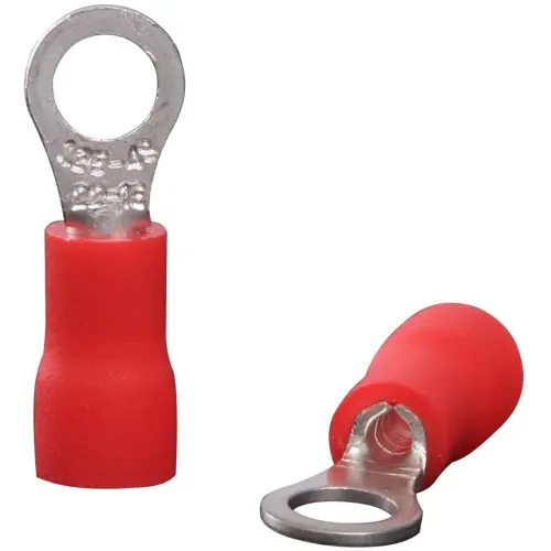 Markenware Isolierter Ringkabelschuh, 0,5-1,5 mm², 4.3 mm, M4, rot, 22C441, Packung mit 100 Stück
