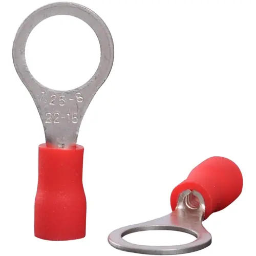 Isolierter Ringkabelschuh, 0,5-1,5 mm², 8.5 mm, M8, rot, 22C444, Packung mit 100 Stück Kostenloser Versand