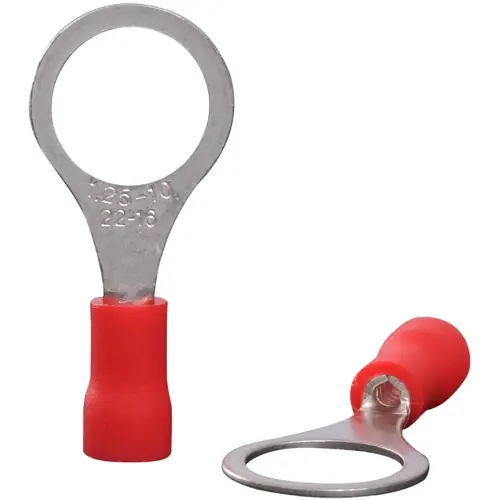 Isolierter Ringkabelschuh, 0,5-1,5 mm², 10.5 mm, M10, rot, 22C445, Packung mit 100 Stück Kostenfreie Lieferung
