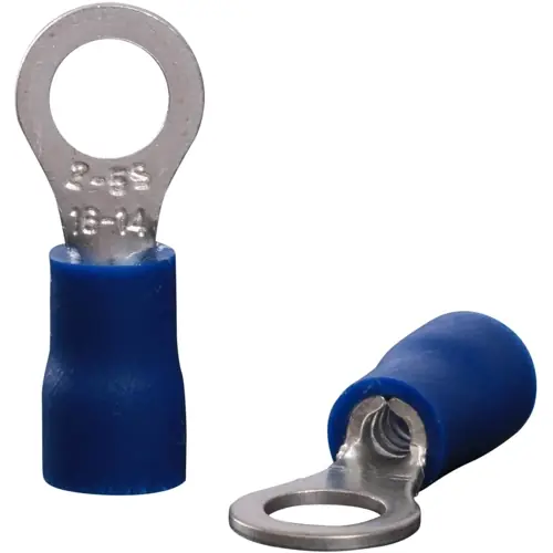 Saisonangebot Isolierter Ringkabelschuh, 1,5-2,5 mm², 5.3 mm, M5, blau, 22C447, Packung mit 100 Stück