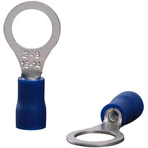 Sichere Zahlung Isolierter Ringkabelschuh, 1,5-2,5 mm², 8.5 mm, M8, blau, 22C449, Packung mit 100 Stück