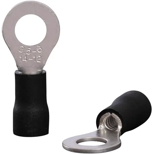 Isolierter Ringkabelschuh, 2,5-4,0 mm², 6.5 mm, M6, schwarz, 22C453, Packung mit 100 Stück Kostenloser Versand