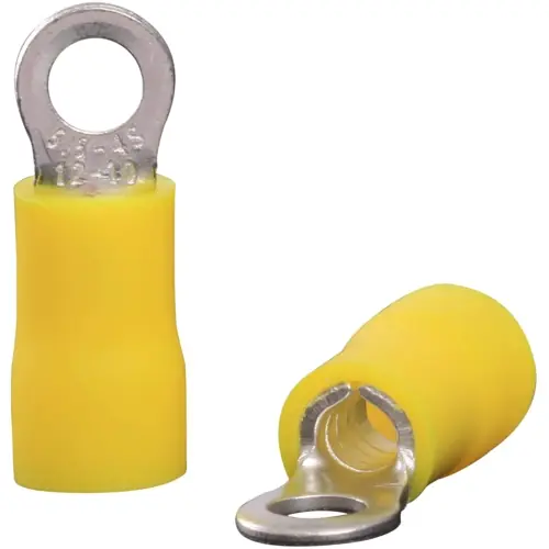 Kostenloser Rückversand Isolierter Ringkabelschuh, 4,0-6,0 mm², 4.3 mm, M4, gelb, 22C456, Packung mit 100 Stück