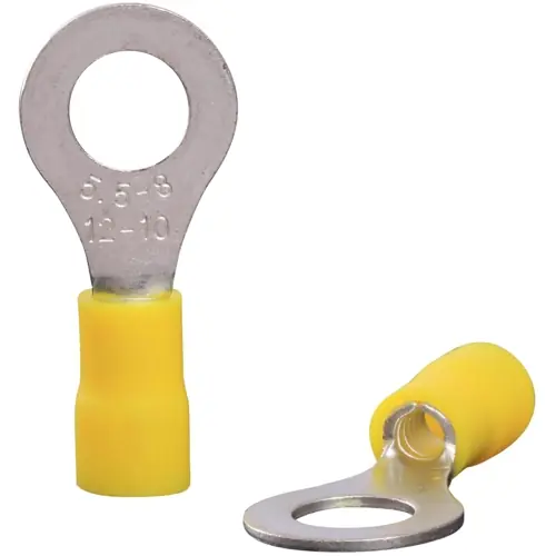Abverkauf Isolierter Ringkabelschuh, 4,0-6,0 mm², 8.5 mm, M8, gelb, 22C459, Packung mit 100 Stück