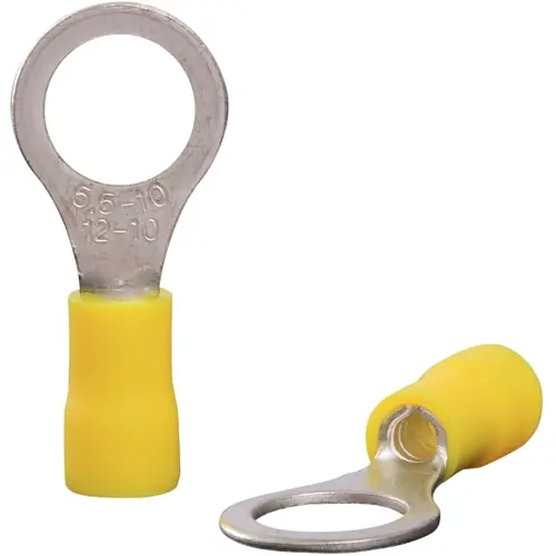 Isolierter Ringkabelschuh, 4,0-6,0 mm², 10.5 mm, M10, gelb, 22C460, Packung mit 100 Stück Saisonangebot