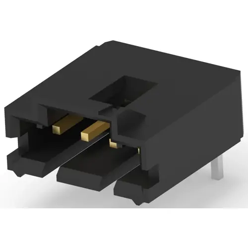 Neue Ware Stiftleiste, 4-polig, RM 2.54 mm, abgewinkelt, schwarz, 103906-3