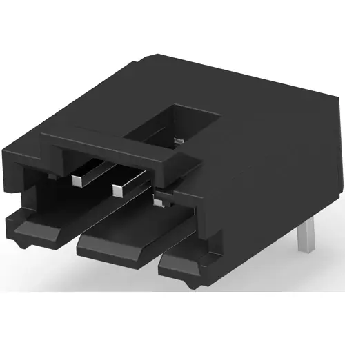 Stiftleiste, 4-polig, RM 2.54 mm, abgewinkelt, schwarz, 5-103634-3 Preisreduziert