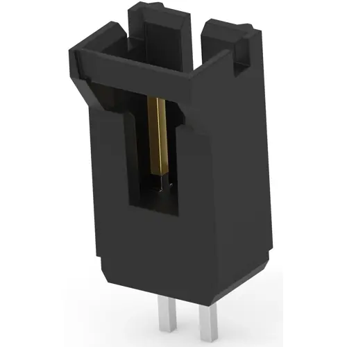 Nur Für Kurze Zeit Stiftleiste, 2-polig, RM 2.54 mm, gerade, schwarz, 103908-1