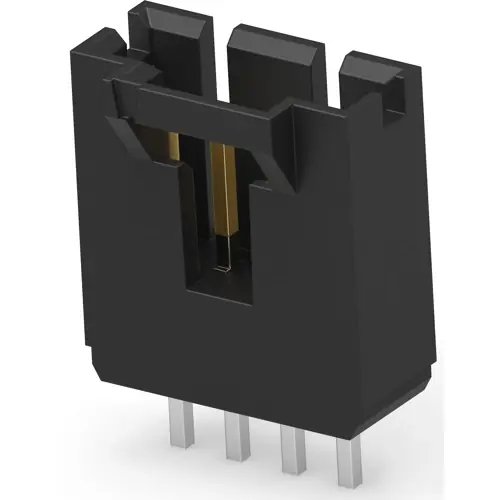Garantierte Lieferung Stiftleiste, 4-polig, RM 2.54 mm, gerade, schwarz, 5-103908-3