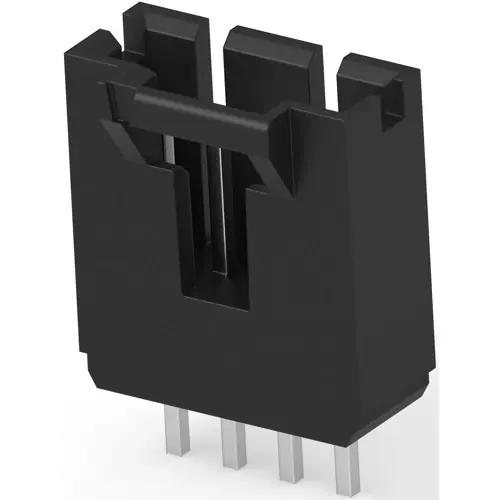Stiftleiste, 4-polig, RM 2.54 mm, gerade, schwarz, 5-103639-3 Highlight