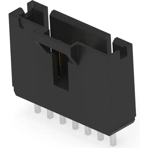 Stiftleiste, 7-polig, RM 2.54 mm, gerade, schwarz, 5-104363-6 Neue Ware