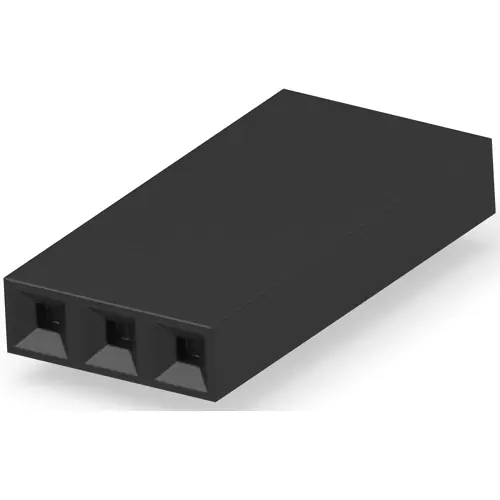 Garantierte Lieferung Buchsengehäuse, 3-polig, RM 2.54 mm, gerade, schwarz, 103648-2