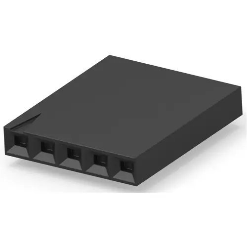 Super-Preis Steckergehäuse, 5-polig, RM 2.54 mm, gerade, schwarz, 104503-4