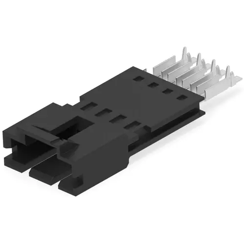 Wochenendangebot Stiftleiste, 4-polig, RM 2.54 mm, gerade, schwarz, 5-103945-3