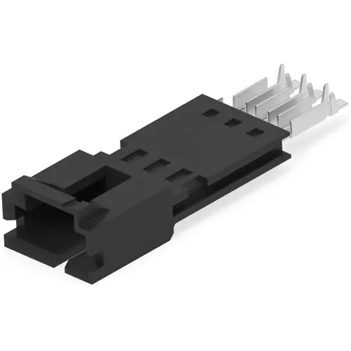 Highlight Stiftleiste, 3-polig, RM 2.54 mm, gerade, schwarz, 5-103945-2