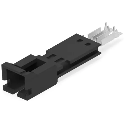 Solange Der Vorrat Reicht Stiftleiste, 2-polig, RM 2.54 mm, gerade, schwarz, 5-103945-1