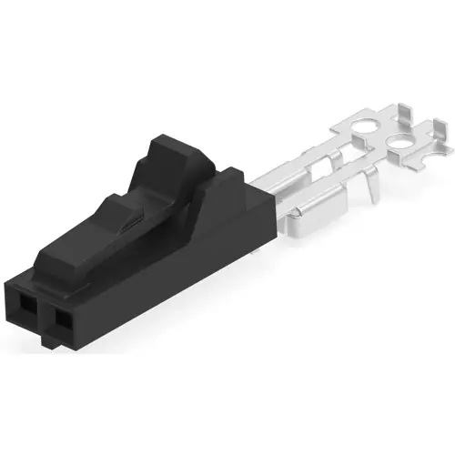 Buchsenleiste, 2-polig, RM 2.54 mm, gerade, schwarz, 5-103956-1 Sale