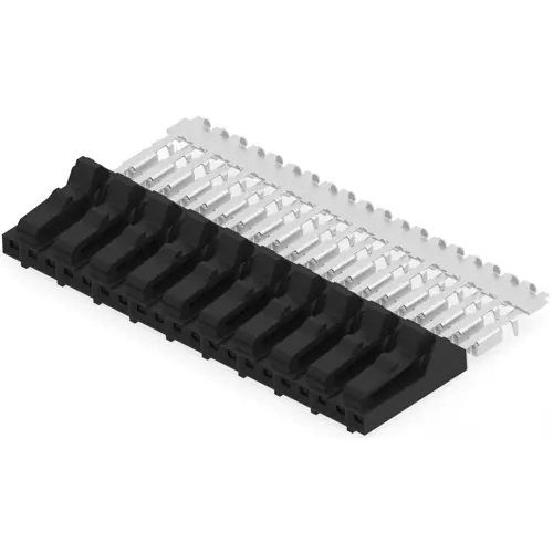 Top-Seller Buchsenleiste, 2-polig, RM 2.54 mm, gerade, schwarz, 5-103957-1