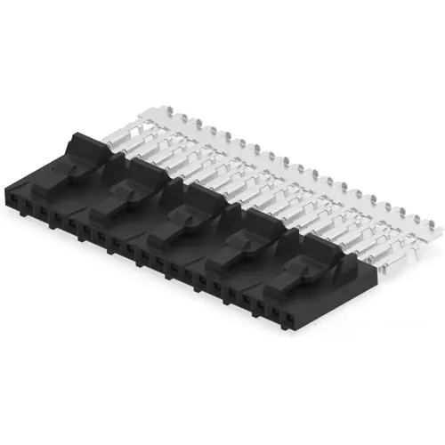 Bestseller Buchsenleiste, 4-polig, RM 2.54 mm, gerade, schwarz, 1-103957-4