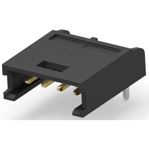 Stiftleiste, 4-polig, RM 2.54 mm, abgewinkelt, schwarz, 280378-2 Kracherpreis