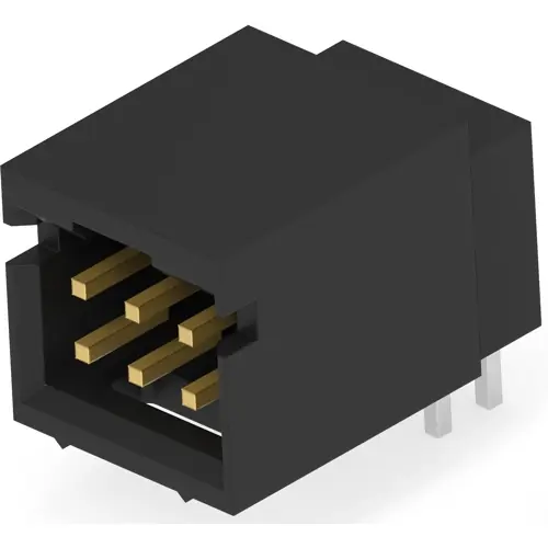Stiftleiste, 6-polig, RM 2.54 mm, abgewinkelt, schwarz, 5-103166-1 Markenware
