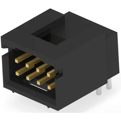 Wochenendangebot Stiftleiste, 8-polig, RM 2.54 mm, abgewinkelt, schwarz, 5-103166-2