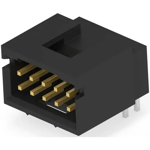 Stiftleiste, 10-polig, RM 2.54 mm, abgewinkelt, schwarz, 5-103166-3 Letzte Chance