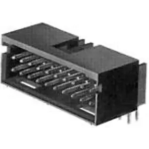 Stiftleiste, 14-polig, RM 2.54 mm, abgewinkelt, schwarz, 5-103167-4 Markenprodukt