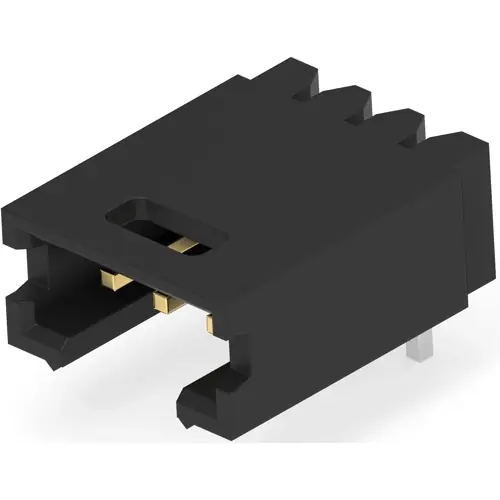 Stiftleiste, 3-polig, RM 2.54 mm, abgewinkelt, schwarz, 5-103361-1 Sale