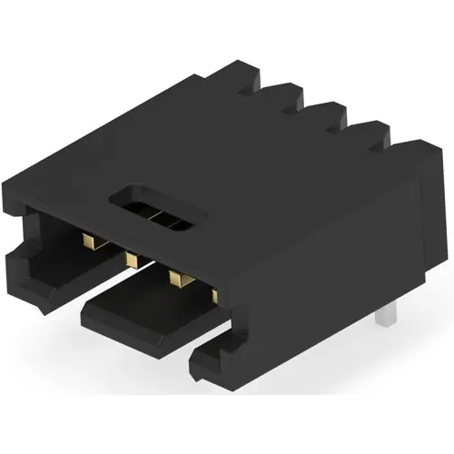 Stiftleiste, 4-polig, RM 2.54 mm, abgewinkelt, schwarz, 5-103361-2 Bestpreis