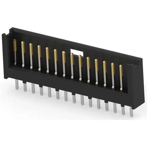 Stiftleiste, 15-polig, RM 2.54 mm, gerade, schwarz, 280375-2 Echt